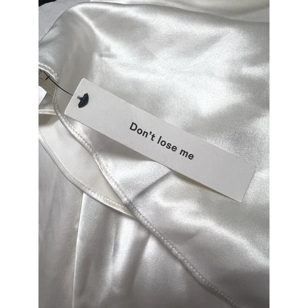 Reformation Liz Silk Dress Ivory White Wedding Bridal Gown Maxi Size 8 NEW - Picture 11 of 14